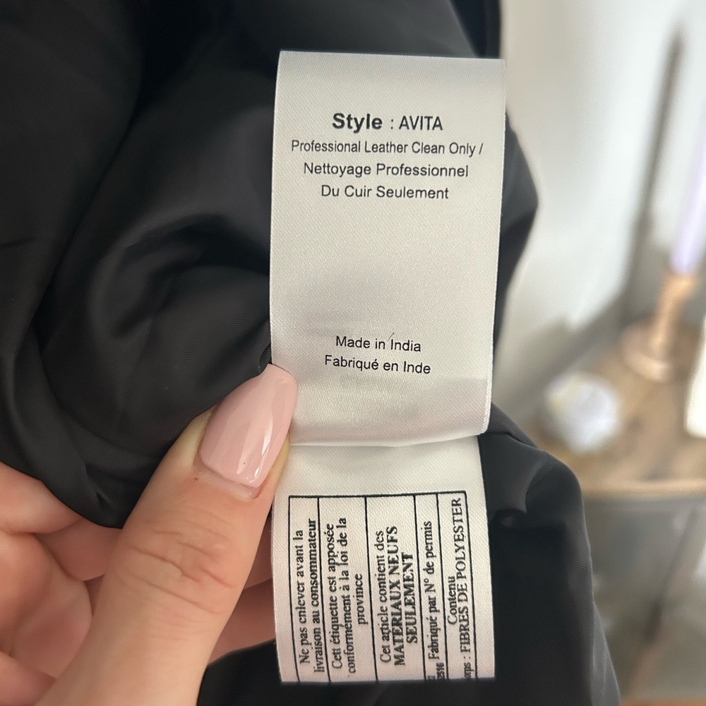 NWT Danier Avita Black Leather Jacket, L - Picture 13 of 16